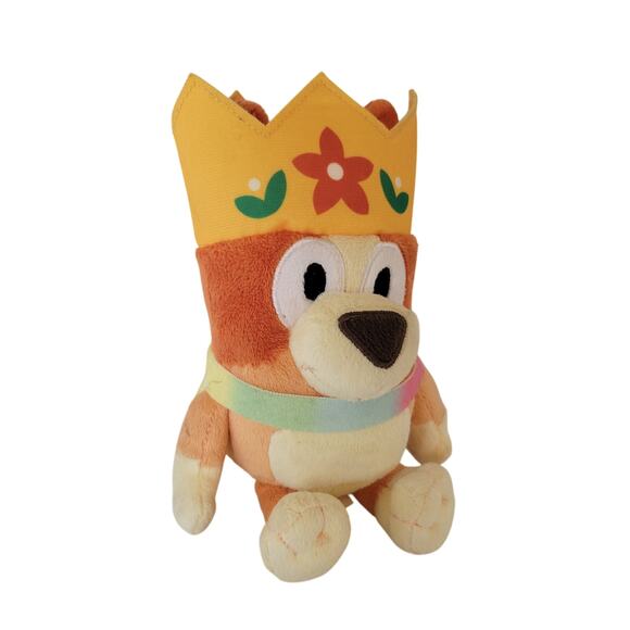 Bluey Princess Plush Toy 7" Just Play Rainbow Cape Crown Plushie Stuffie Dog - Picture 4 of 9